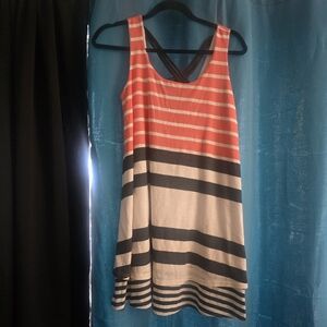 Ella Pink and Black Striped Tank Top